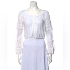 LoveShackFancy
Scoop Neck Long Sleeve Crop Top
Size: XS